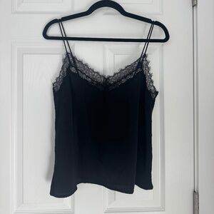 Banana Republic black silk lace camisole tank